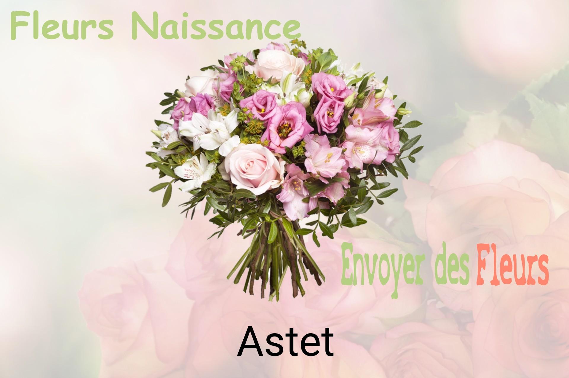 Bouquet de fleurs de naissance livré à Astet