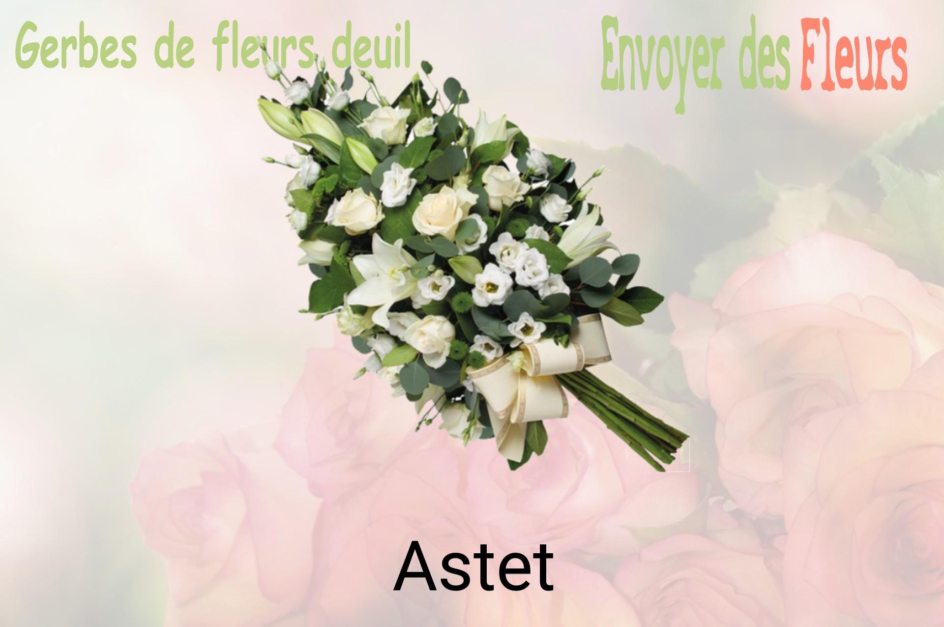 Gerbe de fleurs de deuil livrée à Astet